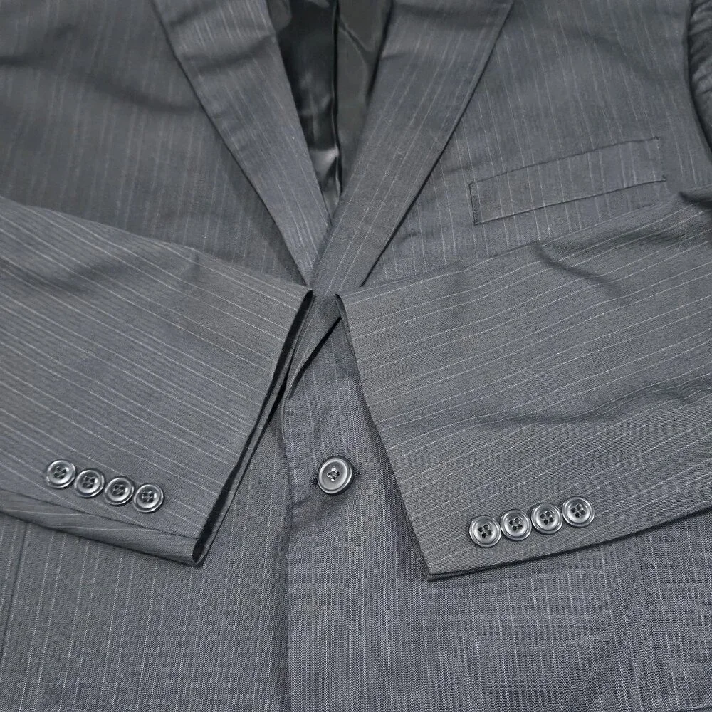 Haggar Navy Suit Up System 2 Button Notch Vented Full 2 Piece Set 46L (36x32)